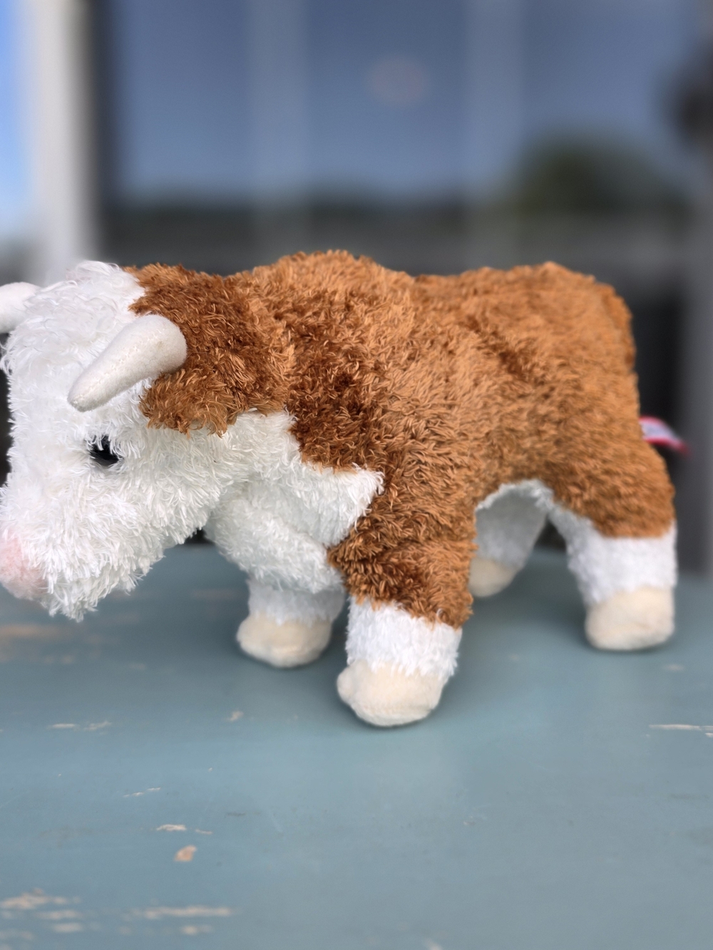 Douglas Farm Cow Plush Stuffed Animal Brown White